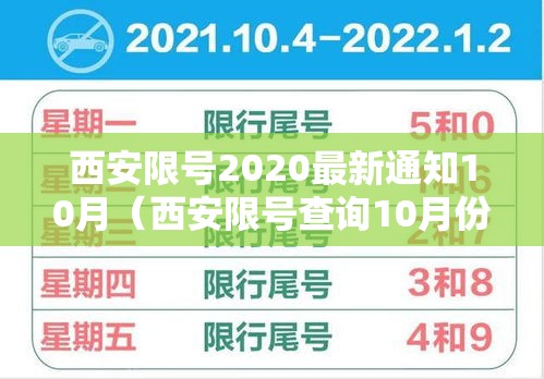 西安限号2020最新通知10月（西安限号查询10月份）