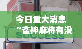 今日重大消息“雀神麻将有没有能用挂呢”(其实有挂)