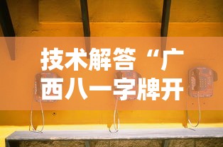 技术解答“广西八一字牌开挂效果可以辅助