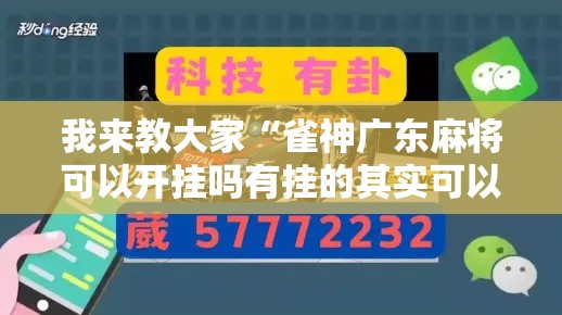 我来教大家“雀神广东麻将可以开挂吗有挂的其实可以装挂 我来教大家“雀神广东麻将可以开挂吗有挂的其实可以装挂