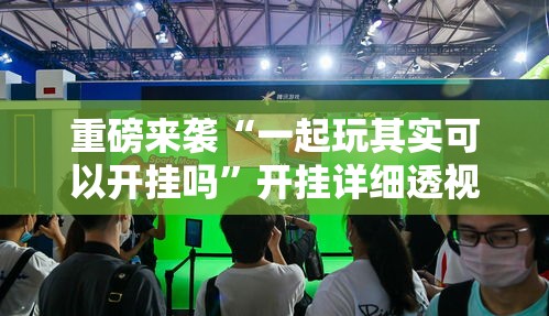 重磅来袭“一起玩其实可以开挂吗	”开挂详细透视辅助