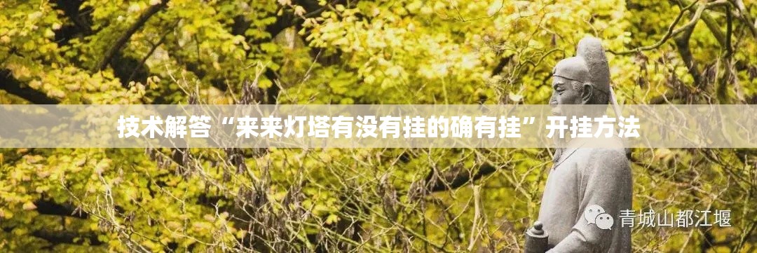 技术解答“来来灯塔有没有挂的确有挂”开挂方法