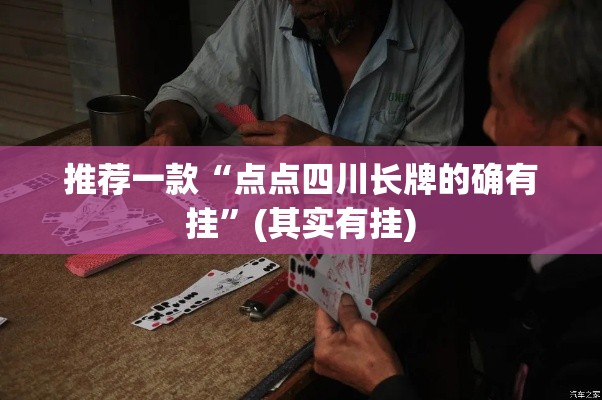 推荐一款“点点四川长牌的确有挂”(其实有挂)