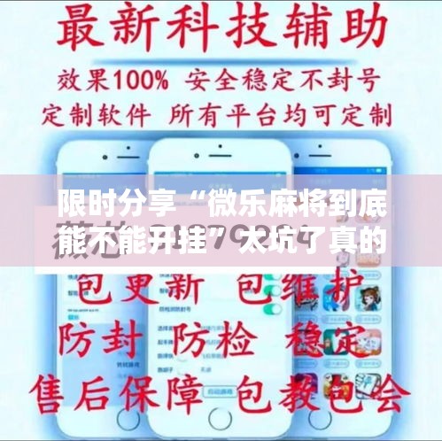 限时分享“微乐麻将到底能不能开挂”太坑了真的有挂