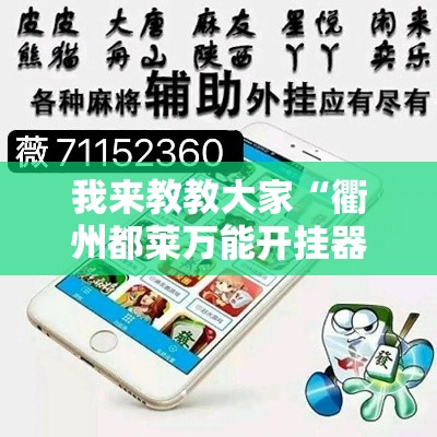 我来教教大家“衢州都莱万能开挂器”附详细步骤