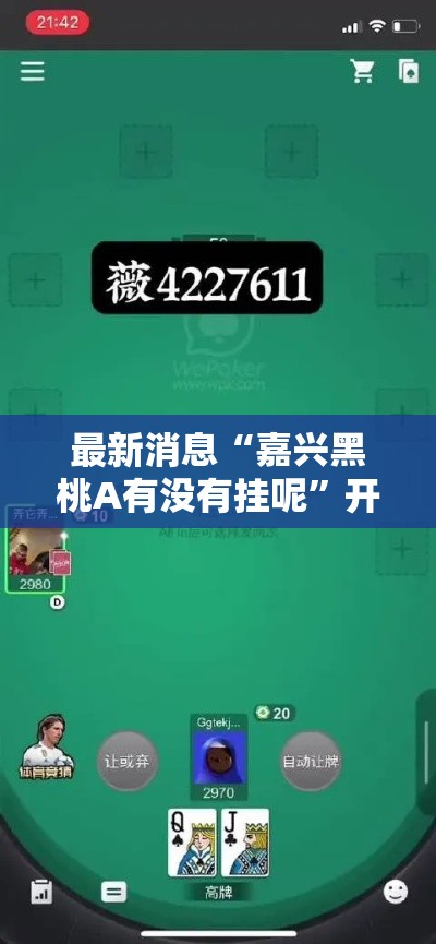 最新消息“嘉兴黑桃A有没有挂呢”开挂详细方法