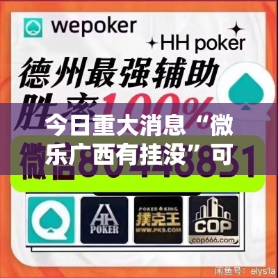 今日重大消息“微乐广西有挂没	”可以开挂软件