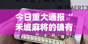 今日重大通报“禾城麻将的确有挂”开挂方法