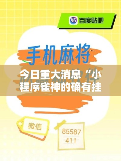 今日重大消息“小程序雀神的确有挂”开挂教学