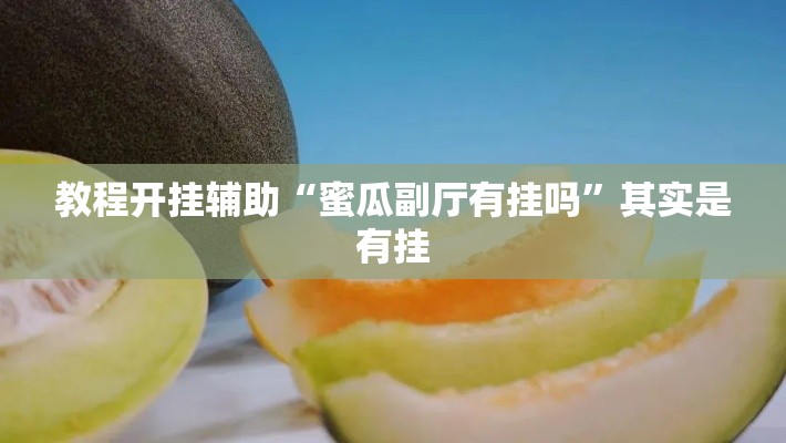 教程开挂辅助“蜜瓜副厅有挂吗	”其实是有挂