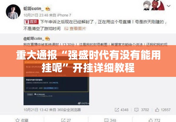 重大通报“强盛时代有没有能用挂呢	”开挂详细教程