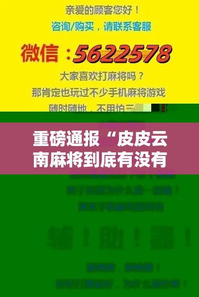 重磅通报“皮皮云南麻将到底有没有挂”详细开挂玩法
