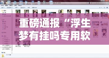 重磅通报“浮生梦有挂吗专用软件（确实有挂）