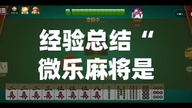经验总结“微乐麻将是可以开挂”事实上确实有挂