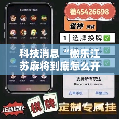 科技消息“微乐江苏麻将到底怎么开挂	”开挂方法