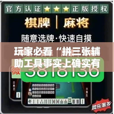 玩家必看“拼三张辅助工具事实上确实有挂