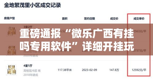 重磅通报“微乐广西有挂吗专用软件”详细开挂玩法