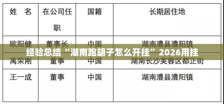 经验总结“湖南跑胡子怎么开挂”2026用挂