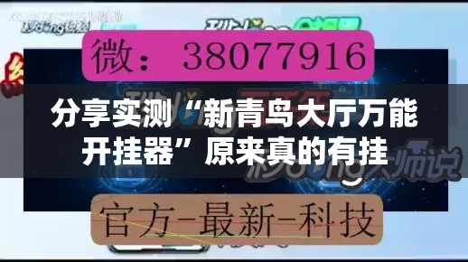 分享实测“新青鸟大厅万能开挂器”原来真的有挂