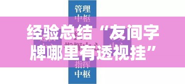 经验总结“友间字牌哪里有透视挂”2026用挂