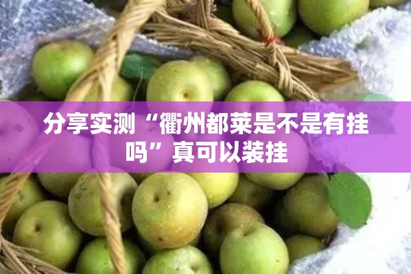 分享实测“衢州都莱是不是有挂吗”真可以装挂