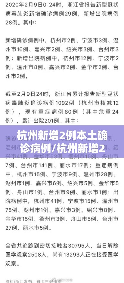 杭州新增2例本土确诊病例/杭州新增2例本土确诊病例详情