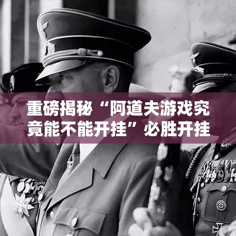 重磅揭秘“阿道夫游戏究竟能不能开挂”必胜开挂神器