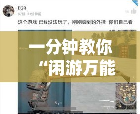 一分钟教你“闲游万能开挂器	”其实确实有挂