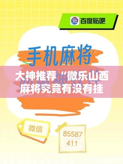 大神推荐“微乐山西麻将究竟有没有挂”确实是有挂的