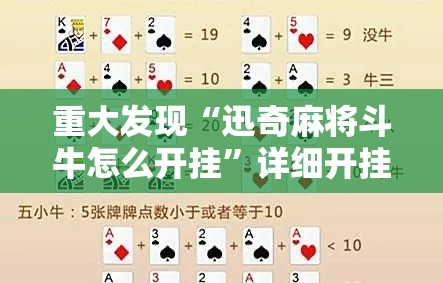 重大发现“迅奇麻将斗牛怎么开挂”详细开挂教程