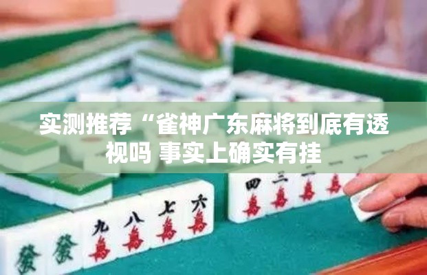实测推荐“雀神广东麻将到底有透视吗 事实上确实有挂
