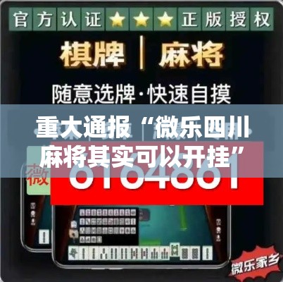 重大通报“微乐四川麻将其实可以开挂”开挂详细方法