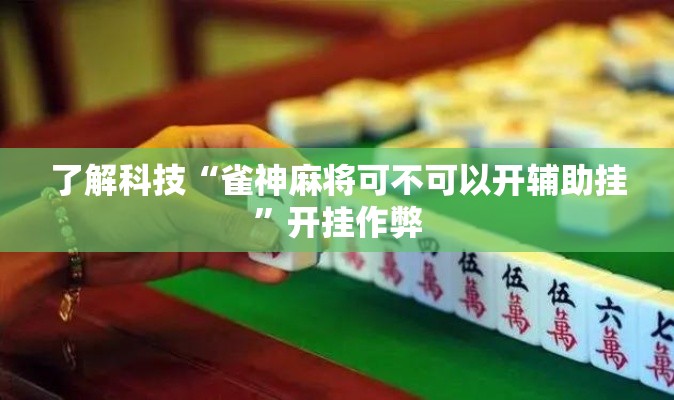 了解科技“雀神麻将可不可以开辅助挂”开挂作弊