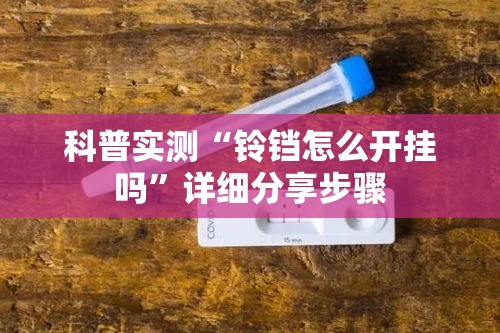 科普实测“铃铛怎么开挂吗”详细分享步骤