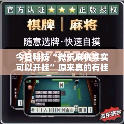 今日科技“微乐麻将其实可以开挂”原来真的有挂