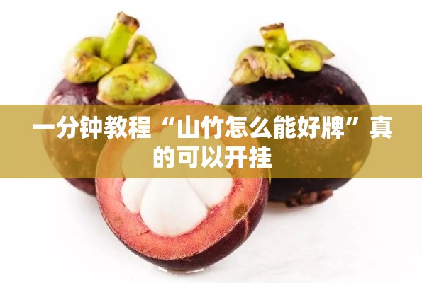 一分钟教程“山竹怎么能好牌”真的可以开挂