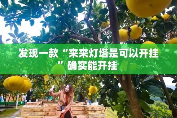发现一款“来来灯塔是可以开挂”确实能开挂 