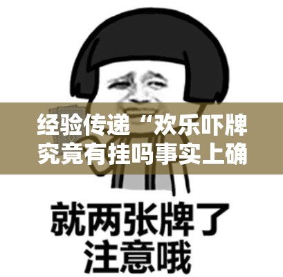 经验传递“欢乐吓牌究竟有挂吗事实上确实有挂