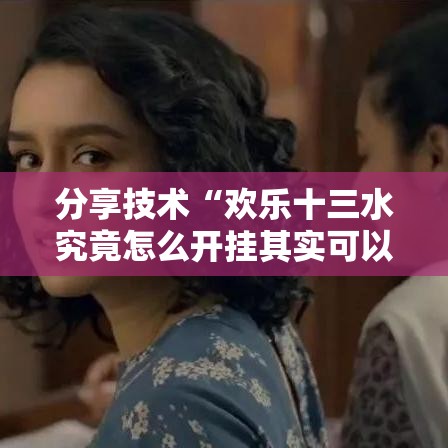 分享技术“欢乐十三水究竟怎么开挂其实可以装挂
