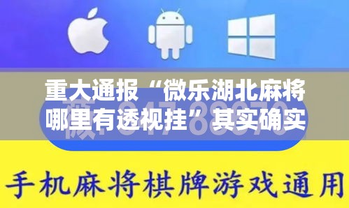 重大通报“微乐湖北麻将哪里有透视挂”其实确实有挂