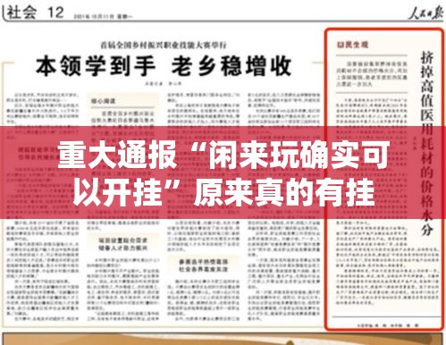 重大通报“闲来玩确实可以开挂”原来真的有挂