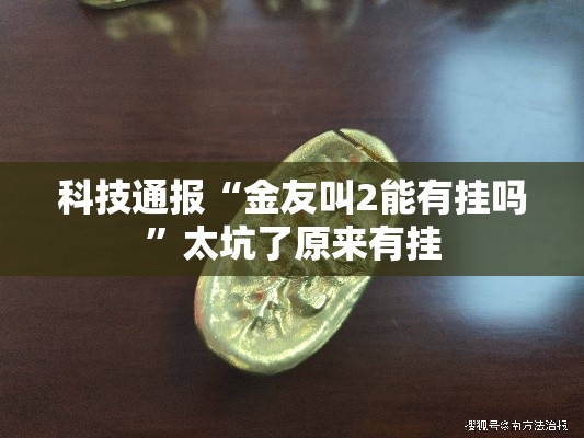 科技通报“金友叫2能有挂吗	”太坑了原来有挂