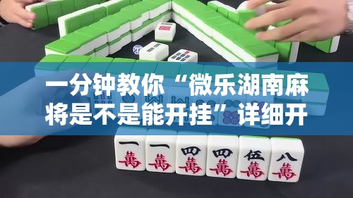 一分钟教你“微乐湖南麻将是不是能开挂”详细开挂方法