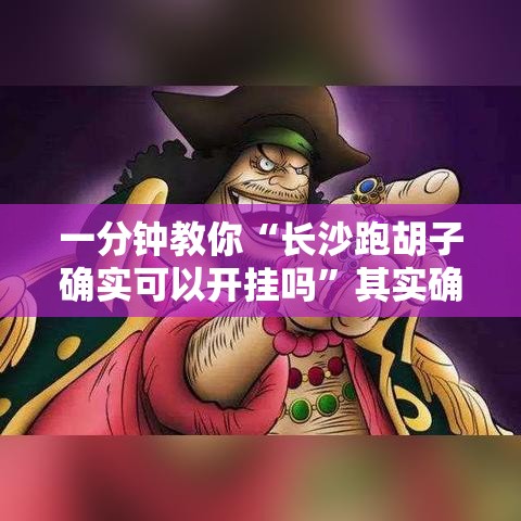 一分钟教你“长沙跑胡子确实可以开挂吗”其实确实有挂