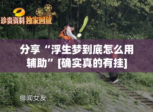 分享“浮生梦到底怎么用辅助”[确实真的有挂]