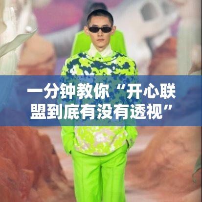 一分钟教你“开心联盟到底有没有透视”原来真的有挂