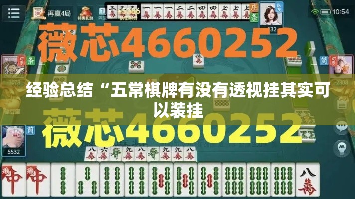 经验总结“五常棋牌有没有透视挂其实可以装挂