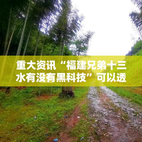 重大资讯“福建兄弟十三水有没有黑科技”可以透视