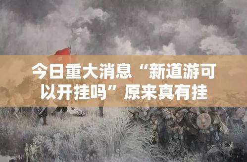今日重大消息“新道游可以开挂吗”原来真有挂