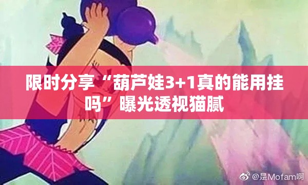 限时分享“葫芦娃3+1真的能用挂吗”曝光透视猫腻
